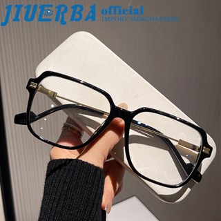 JIUERBA ใหม่ แว่นตาสายตาสั้น ทรงสี่เหลี่ยมผืนผ้า ป้องกันแสงสีฟ้า สไตล์เกาหลี เรียบง่าย แฟชั่น สําหรับผู้ชาย และผู้หญิง