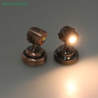 [Beautyupyang] โคมไฟสปอตไลท์ LED 1:12 พร้อมสวิตช์ ของเล่น สําหรับตกแต่งบ้านตุ๊กตา