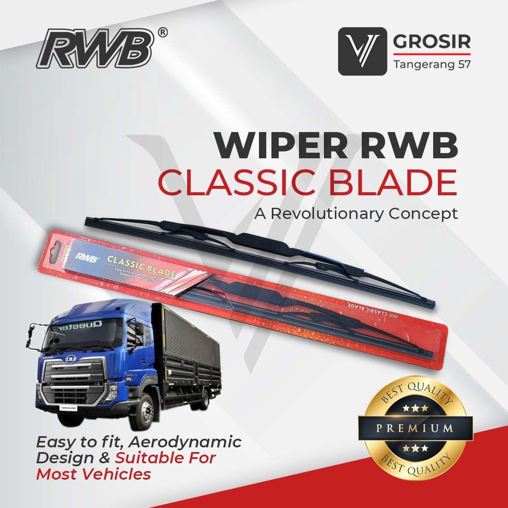 WIPER UD รถบรรทุก 3 QUESTER GWE 410 Classic Blade RWB 3 ชิ้น