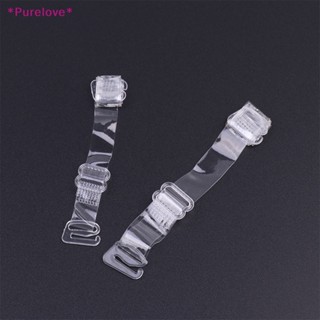 Purelove&gt; สายคล้องบราชั้นใน เปิดไหล่ แบบใส อุปกรณ์เสริม สําหรับสตรี 3 คู่