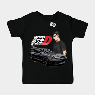 Sakazuki เสื้อยืด ลาย INITIAL D NISSAN SKYLINE GTR R32 TAKESHI NAKAZATO สําหรับเด็ก