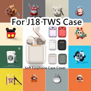 【คุณภาพสูง】เคสหูฟัง แบบนิ่ม ลายการ์ตูน สําหรับ J18 TWS J18 TWS