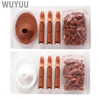 Wuyuu False Manicure Training Finger  Nail Art Practice Finger Stable Removable Nail Flexible Joints Reusable Simulating  for Home for Beginner