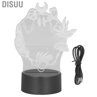 Disuu Table Lamp 7 Colors Soft Lighting 3D Night Light Gifts Desk Decoration