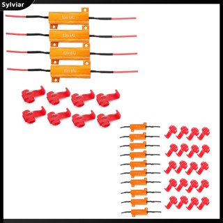 [sylviar] ตัวต้านทานโหลด 50w 6rj 6ohm หลอดไฟ Led ถอดรหัส สําหรับไฟเลี้ยว ไฟท้าย