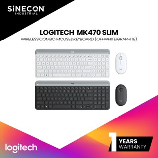 Logitech ชุดคีย์บอร์ดและเมาส์ไร้สาย MK470 Slim Combo Wireless Keyboard and Mouse