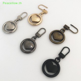 Peacellow หัวซิปโลหะ รูปหัวใจ ถอดออกได้ แบบเปลี่ยน สําหรับเย็บกระเป๋า 5 ชิ้น