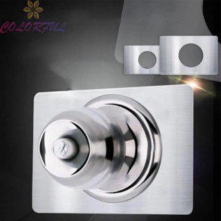 【COLORFUL】Doors Lock Plate Universal With Tape 2Pcs Ball Lock Repair Rust Resistant