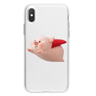 เคสโทรศัพท์มือถือแบบนิ่ม tpu ใส ลายหมูน่ารัก สําหรับ Iphone 8 X 13 mini 12 mini xr 14 14plus 12 pro 13 7 6 11 14pro max SE max 14pro xsm plus SE