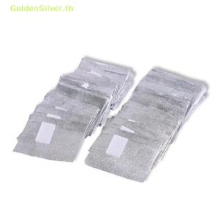 Goldensilver แผ่นฟอยล์อะคริลิค สําหรับล้างเล็บเจล 100 ชิ้น ต่อกล่อง