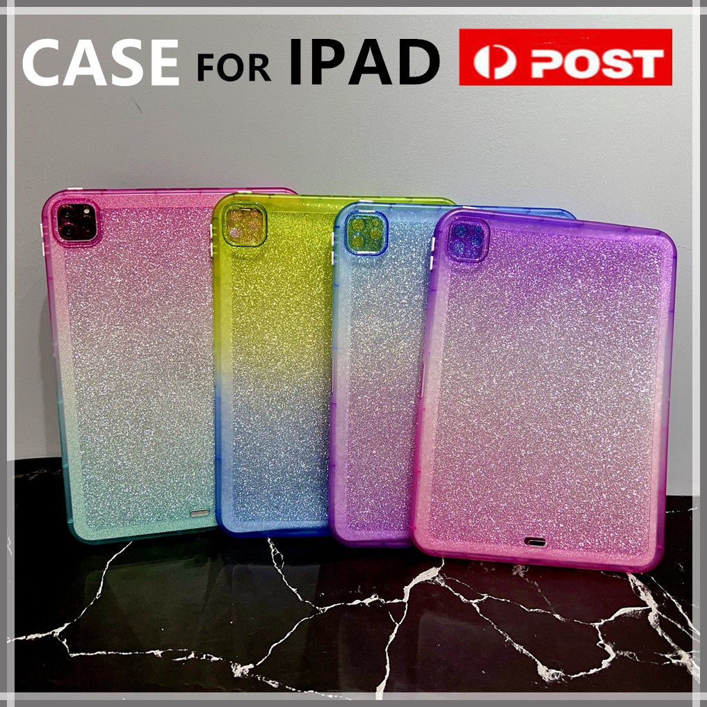 เคสซิลิโคน TPU กันกระแทก สําหรับ iPad Mini 4 5 6 Air Pro 9.7 นิ้ว 10.2 นิ้ว 4th 5th 6th 7th 8th 9th 10th Gen 10.5 นิ้ว 11.0 นิ้ว 10.9 นิ้ว Glliter 2021 2022 2019 2020