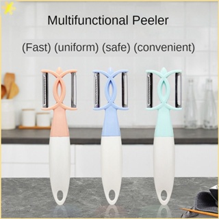 [LBE] มัลติฟังก์ชั่นด้ามยาว Melon Planer Peeling Peeler เครื่องปอกผลไม้ในครัวเรือนแบบสองหัว