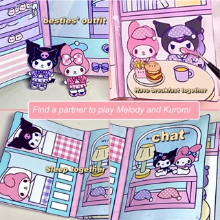 หนังสือการ์ตูนชินจัง Sanrio Melody Kuromi น่ารัก แฮนด์เมด Diy ของเล่นเสริมการเรียนรู้ สําหรับเด็กผู้หญิง