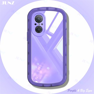 เคสโทรศัพท์มือถือนิ่ม โปร่งแสง กันกระแทก ลายสีม่วงน่ารัก สร้างสรรค์ สําหรับ Huawei Nova 11 11i 10 9 7 SE Y70 P60 Honor Magic 5 70 50 Pro 4G 5G J006-1