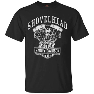 เสื้อยืด พิมพ์ลาย Harleydavidson Shovelhead Engine สีดํา สําหรับผู้ชาย 30294026 Undertale