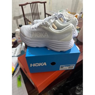 ใหม่ HOKA ONE Bondi8 รองเท้าวิ่ง ดูดซับแรงกระแทก สีขาว CMBE 2023