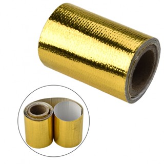 ⚡READYSTOCK⚡Heat Shield Wrap Tape Heat Insulation Foil Tape GMJJ3946 Gold Universal