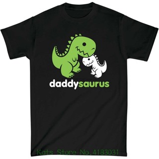 เสื้อยืด พิมพ์ลายไดโนเสาร์ Dino Daddy Father Day น่ารัก คุณภาพสูง สําหรับผู้ชาย XS-4XL-5XL-6XL