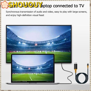 SHOUOUY สายเคเบิล Type-C เป็น HDMI ไม่ต้องใช้ไดรเวอร์ หน้าจอโปรเจคเตอร์ 4K HD สําหรับแล็ปท็อป