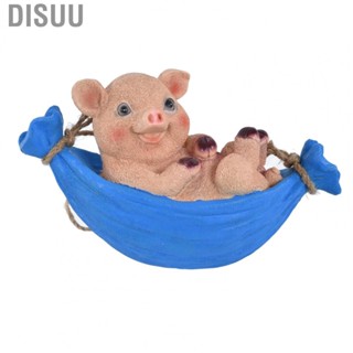 Disuu Model Swinging Pig Statue Fine Workmanship Cute Lifelike Non Fading