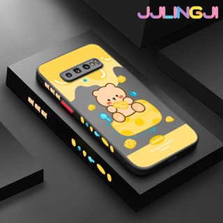 เคสซิลิโคนนิ่ม แบบใส ขอบสี่เหลี่ยม กันกระแทก สําหรับ Samsung galaxy S10 4G S10 Plus S10 Lite