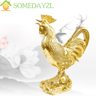 SOMEDAYZL ตุ๊กตาไก่ทองแดง สีทอง สําหรับตกแต่งบ้าน