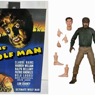 ของแท้ NECA ฟิกเกอร์ Monster Wolf Man Werewolf Color Edition 23 ซม.