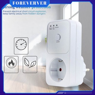 ตัวป้องกันแรงดันไฟฟ้าอัตโนมัติสวิตช์ซ็อกเก็ต VAC 220V Power Surge Safe Protector EU Plug Socket Voltage Safe ตู้เย็นปกป้องก่อน