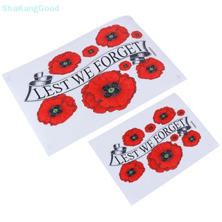 Skth สติกเกอร์ติดรถยนต์ ลาย Lest We Forget Red Poppy Day November 11 Remembrance Armistice Day SKK