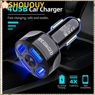 SHOUOUY ที่ชาร์จโทรศัพท์มือถือ QC 3.0 แบบชาร์จเร็ว แบบสากล สําหรับรถยนต์