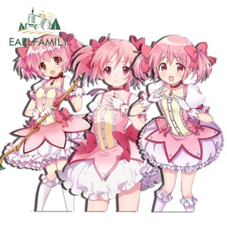 Earlfamily สติกเกอร์ไวนิล ลายอนิเมะ Loli Kaname Madoka น่ารัก ขนาด 13 ซม. สําหรับติดตกแต่งหน้าต่างรถยนต์