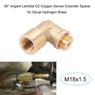 90° Angled Lambda O2 Oxygen Sensor Extender Spacer for Decat Hydrogen Brass M18x1.5