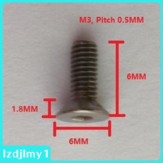 [Lzdjlmy1] สกรูหัวซ็อกเก็ตไทเทเนียมอัลลอย M3X6 มม. 10 ชิ้น