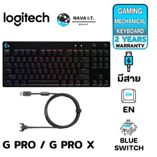 COINSคืน15%⚡FB9JMZV6⚡ LOGITECH G PRO / G PRO X GAMING KEYBOARD ENG KEYCAP GX BLUE CLICKY (คีย์บอร์ดเกมมิ่ง) รับประกัน...