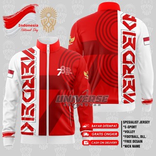 เสื้อยืด ลายธงชาติอินโดนีเซีย JERSEY สิงหาคม 17th 2023Th สีแดง และสีขาว สําหรับครอบครัว V.11 - ข้อเท้า.