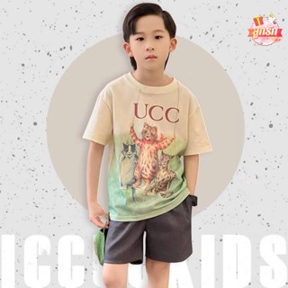 🌈พร้อมส่ง🌈G u c ชุดเซ็ทลูกชายเสื้อ+กางเกง💟รับประกันเนื้อผ้าดีมาก