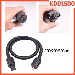 [Koolsoo] สายเคเบิลพาวเวอร์เสียง HiFi 125V 15A ปลั๊ก US Andiec C15 และ 2 3M 12AWG HiFi