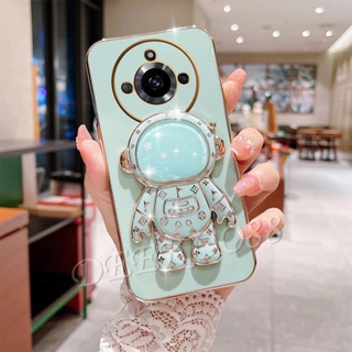 เคสโทรศัพท์มือถือนิ่ม ลายนักบินอวกาศน่ารัก 3D พร้อมขาตั้ง สําหรับ Realme 11 10 Pro Plus Pro+ Coca-Cola Edition C53 C55 NFC 4G 5G