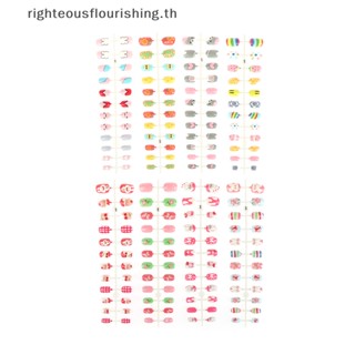 Righteousflourishs.th เล็บปลอม ลายการ์ตูน สําหรับเด็ก