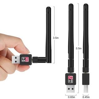 ตัวรับสัญญาณไวไฟ ตัวรับ WIFI 600M 2db สำหรับคอมพิวเตอร์ โน้ตบุ๊ค แล็ปท็อป USB 2.0 Wireless Wifi Adapter 802.11N 600Mbps