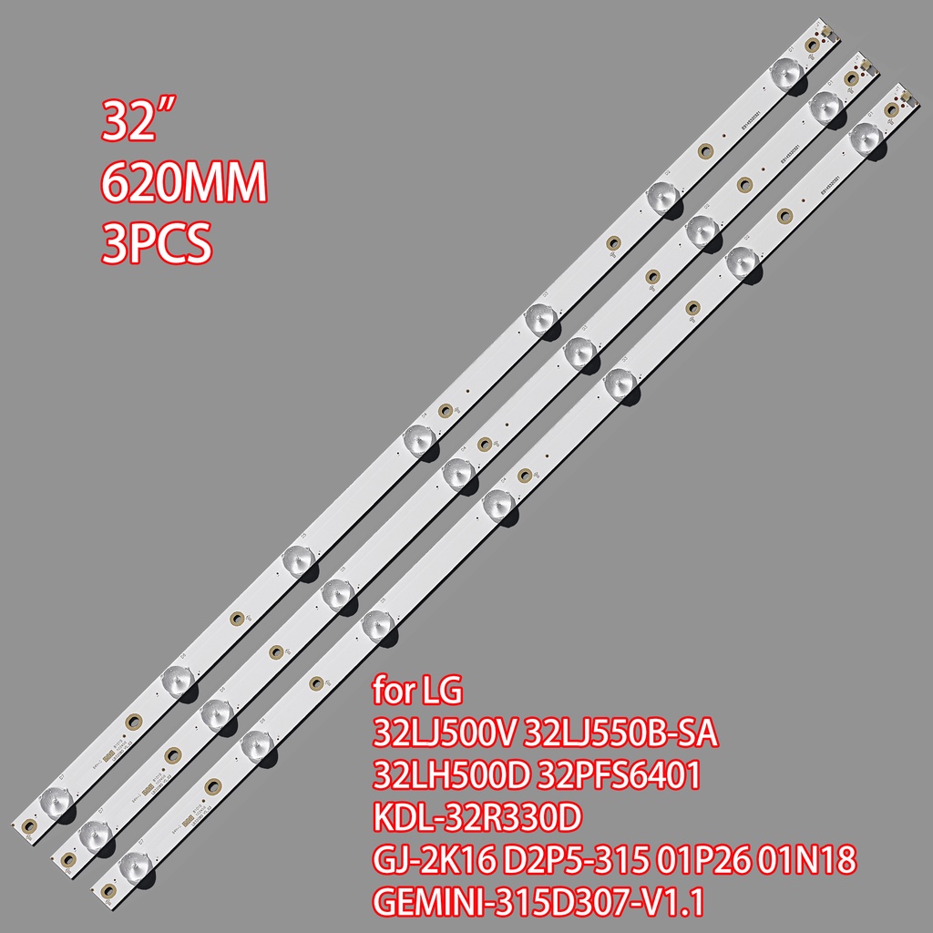 แถบไฟแบ็คไลท์ LED สําหรับ LG 32LJ500V 32LJ550B-SA 32LH500D 32PFS6401 KDL-32R330D GJ-2K16 D2P5-315 01