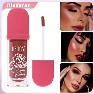 Ushas บลัชออนแบบน้ำ 6 สี ให้ความชุ่มชื้นแก่ผิวได้ง่าย สีหมอก นู้ดมีเลือดฝาด สีติดทนนาน HO