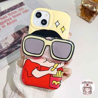 เคสโทรศัพท์มือถือ TPU นิ่ม ปิดด้านหลัง ป้องกันสิ่งสกปรก ลาย Greedy Chocobi น่ารัก สไตล์เกาหลี สําหรับ IPhone 14 Pro Max 12 11 Pro Max XS XR