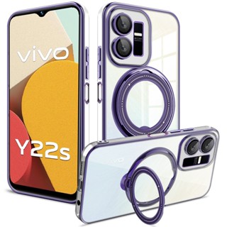 Czm เคสโทรศัพท์มือถือแบบใส กันกระแทก ปิดด้านหลัง แม่เหล็ก หรูหรา สําหรับ VIVO Y11 Y12 Y15 Y17 Y12A Y12S Y20 Y20S Y16 Y02S Y22S Y35 2022