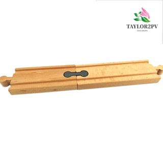 Taylor2pv ชุดรางรถไฟไม้ ของเล่นเชื่อมต่อ 5 ชิ้น
