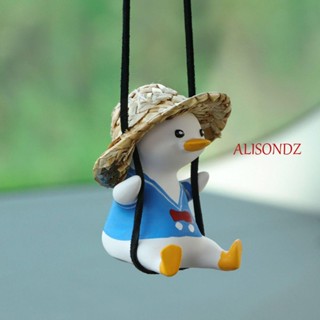 ALISONDZ จี้ตุ๊กตาเป็ดสวิง สําหรับแขวนตกแต่งรถยนต์