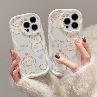 เคสโทรศัพท์มือถือแบบนิ่ม TPU ใส ลายหมีน้อยขาว สําหรับ SAMSUNG A02 A02S A03 A03S A04 J2PRIME J7PRIME