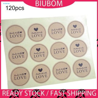 Biuboom สติกเกอร์ฉลากกระดาษ ลายตัวอักษร Love Craft 120 ชิ้น