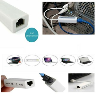 อะแดปเตอร์แปลงสายเคเบิ้ล USB 2.0 to RJ45 LAN Ethernet สําหรับ MacBook Air Laptop PC