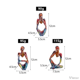 [Viocee] ฟิกเกอร์เรซิ่น รูปปั้นศิลปะนามธรรม สไตล์โมเดิร์น สําหรับตกแต่งบ้าน ห้องนอน ชั้นวางหนังสือ 3 ชิ้น